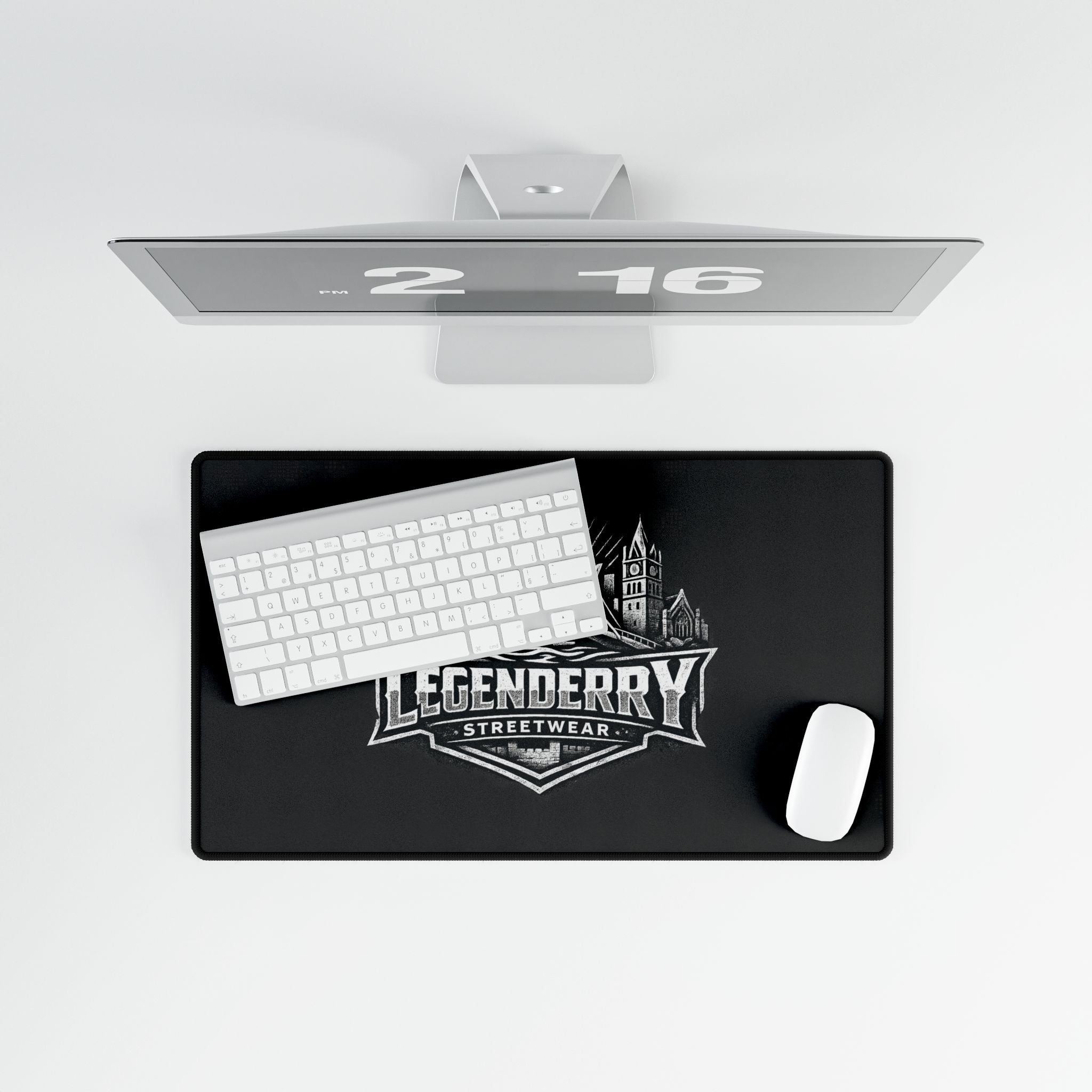 Legenderry Streetwear Desk Mat — Large Gaming/Office Mouse Pad with City Crest Design