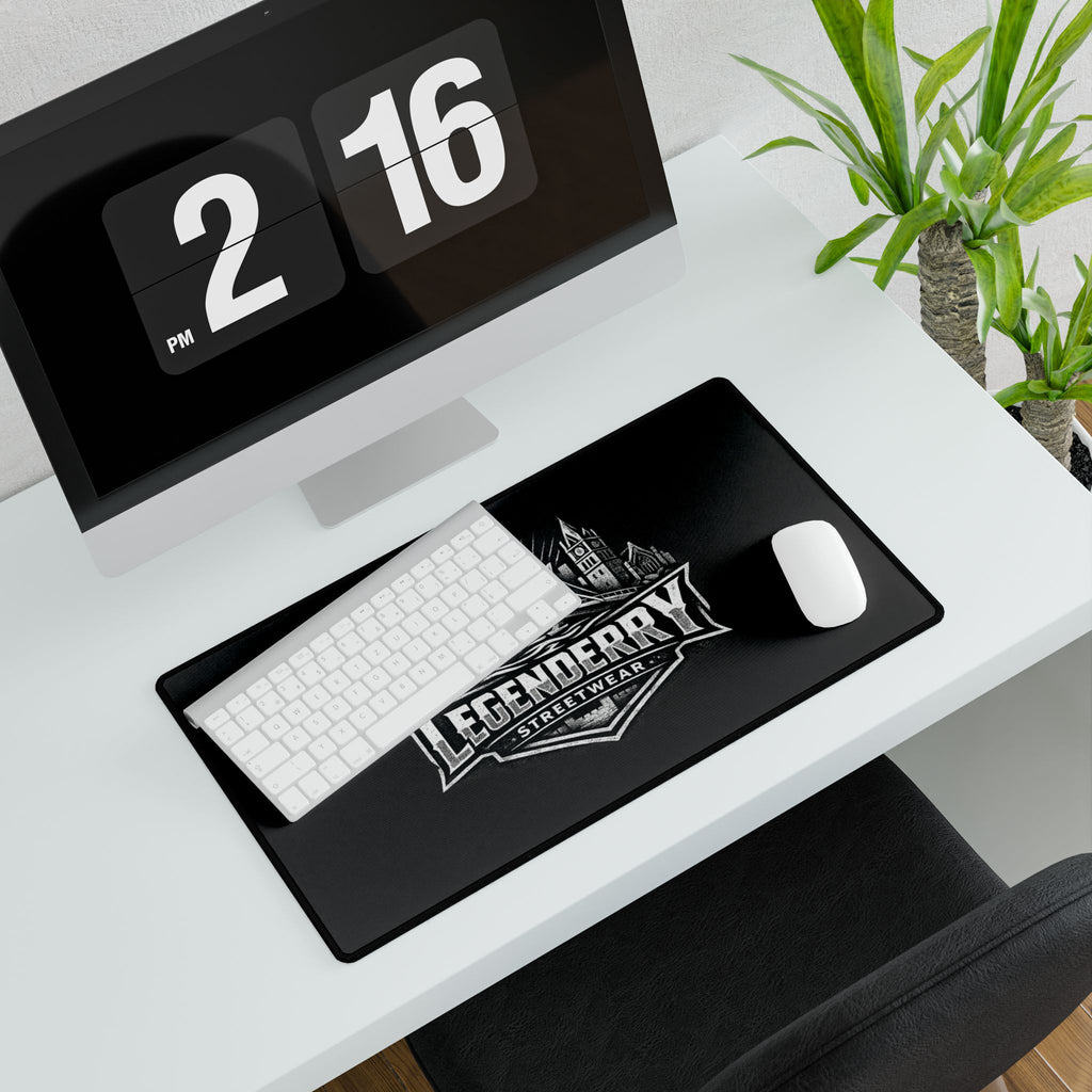 Legenderry Streetwear Desk Mat — Large Gaming/Office Mouse Pad with City Crest Design