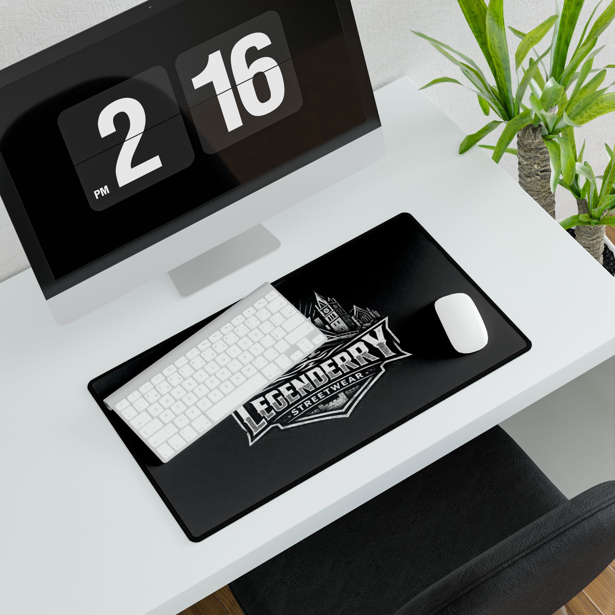 Legenderry Streetwear Desk Mat — Large Gaming/Office Mouse Pad with City Crest Design