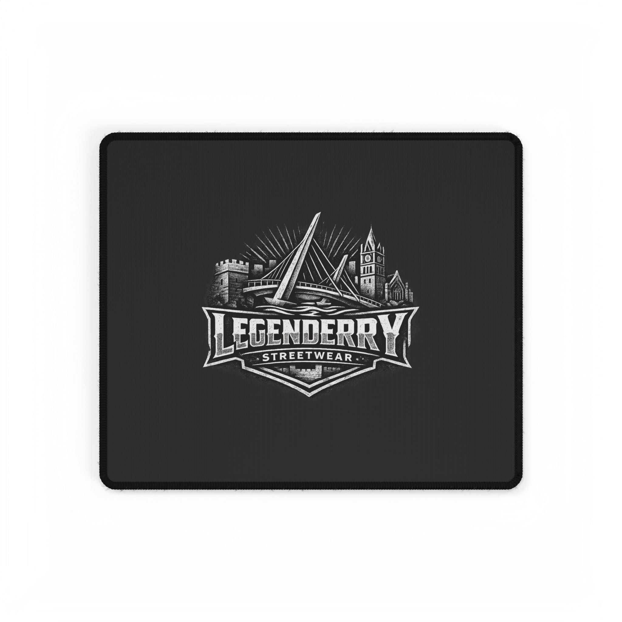 Legenderry Streetwear Desk Mat — Large Gaming/Office Mouse Pad with City Crest Design