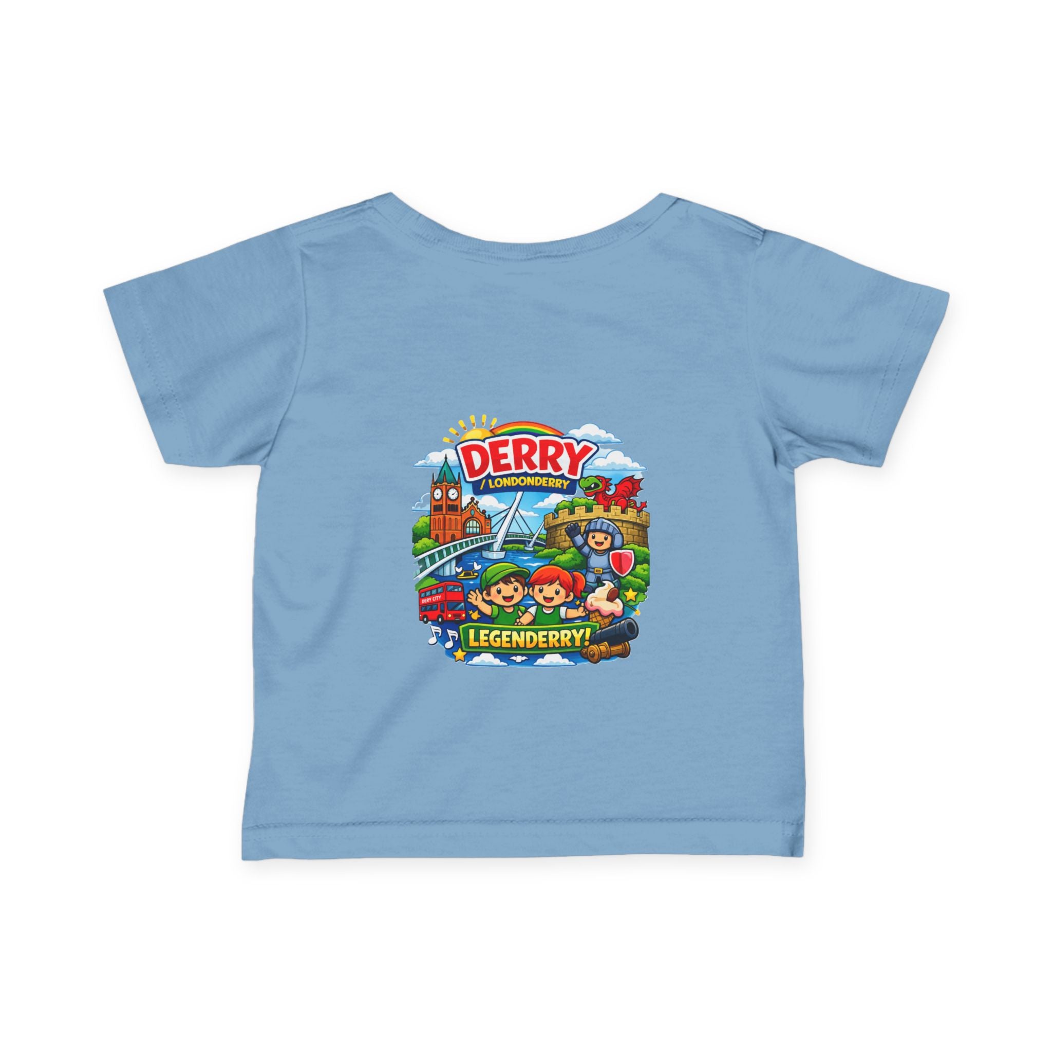 Infant Tee — "Derry Legendary" Colorful Kids City Graphic
